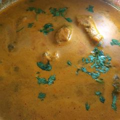 Pomfret fish curry A picture of Pomfret fish curry.