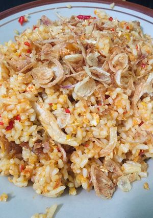 Foto resep Nasi goreng ayam simpel