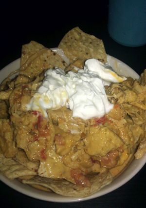 A picture of Chicken Nachos.