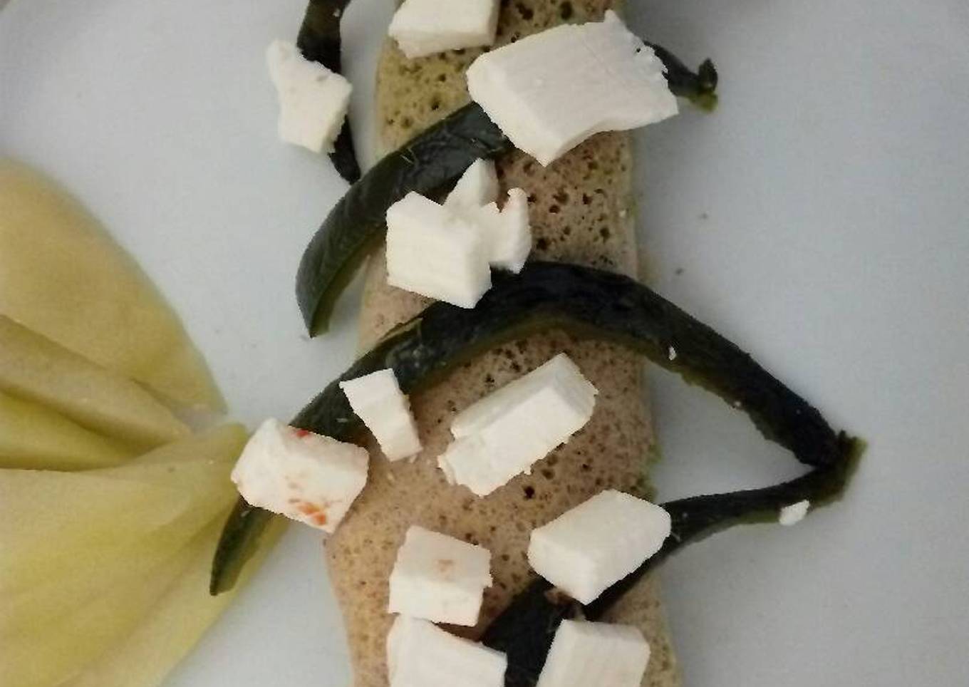 Crepas de pechuga de pollo al cilantro