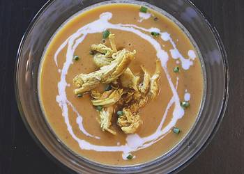 Update, Make Recipe Butternut squash and curry soup with chicken Home Style