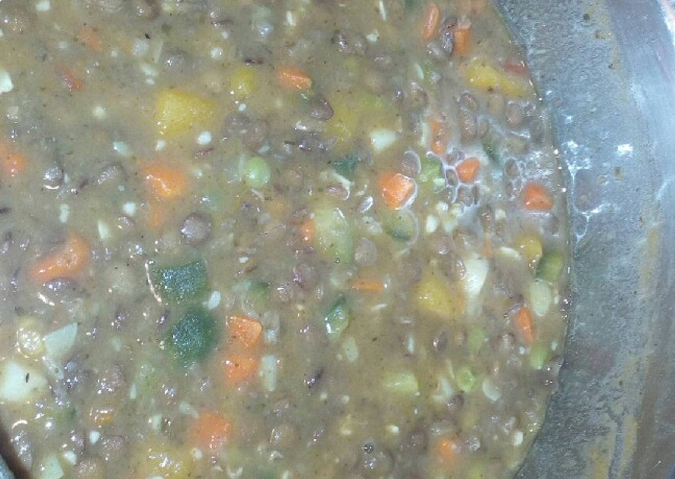 Guiso de lentejas con verduras