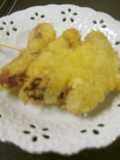Fried Skewers with Sausage and Onion