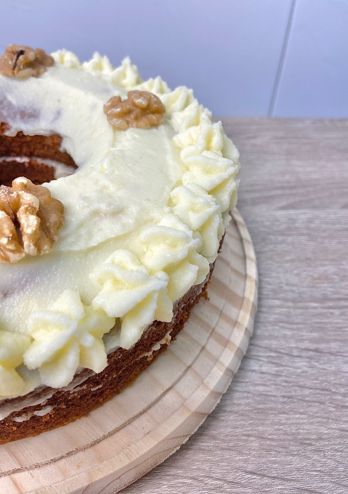 Una foto de Carrot cake en freidora de aire