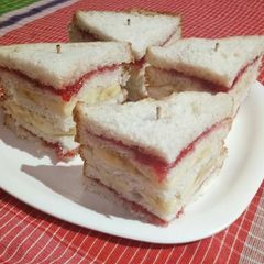 Banana jam sandwich A picture of Banana jam sandwich.