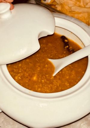 صورة لوصفة شوربه العدس بالدجاج