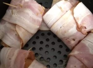 Foto de Espetada de Frango e Bacon na airfryer