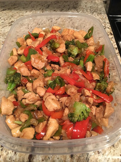 A picture of Honey Soy Chicken w/ veggies.