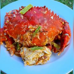 A picture of Kepiting Telur Asin (Crab in Salted Egg).
