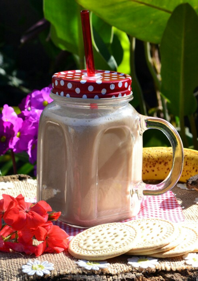 Una foto de Smoothie de banana, café y miel💕