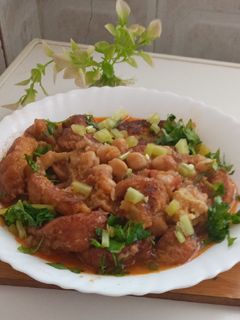 صورة لوصفة طبق خبز المقلي بالصلصة الطماطم 🍅وفلفل حار 🌶