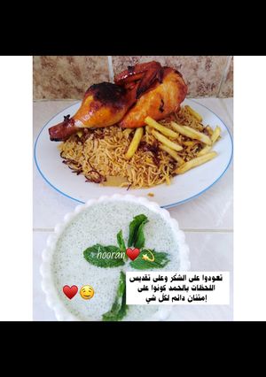 صورة لوصفة مندي دجاج على طريقتي 🤤♥️💫