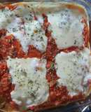 Lasagna con harina integral, relleno de hojas de remolachas 😘😍