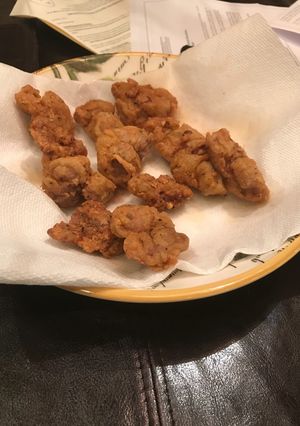 A picture of Southern fried gizzards.