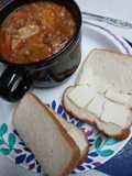 Hamburger Stew with Bread and Butter Foldovers