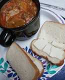 Hamburger Stew with Bread and Butter Foldovers