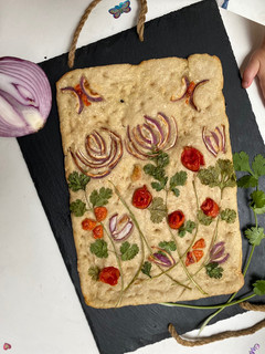 Una foto de Focaccia de masa madre