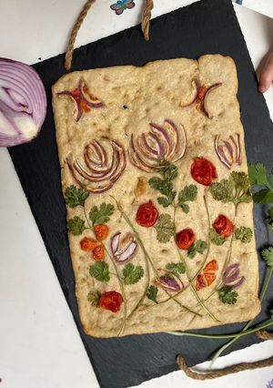 Una foto de Focaccia de masa madre