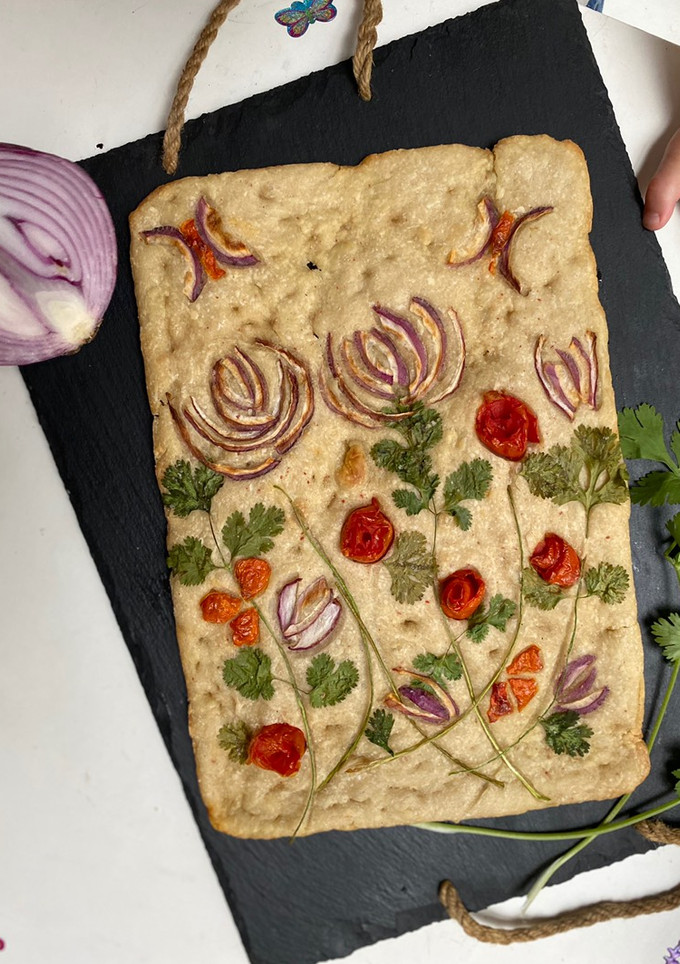 Una foto de Focaccia de masa madre