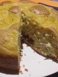 Una foto de Torta matera rellena de dulce de leche ! ♡