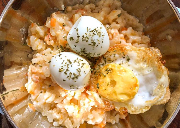 Recipe: Delicious Risotto Udang Telur Puyuh 10m+