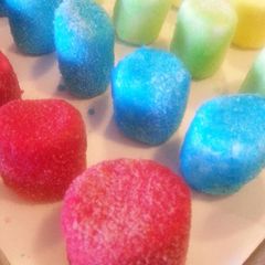 A picture of Jello - Crusted Rainbow Marshmallows.