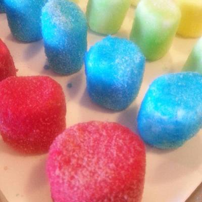Jello - Crusted Rainbow Marshmallows Recipe by Pam (Pammie) ~ Livetoride ~♥ - CookpadSharePrint-image
