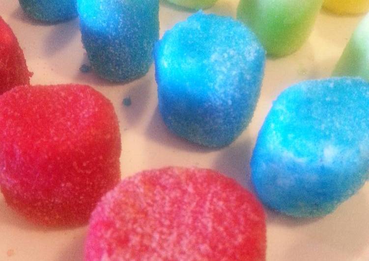 Steps to Prepare Quick Jello - Crusted Rainbow Marshmallows