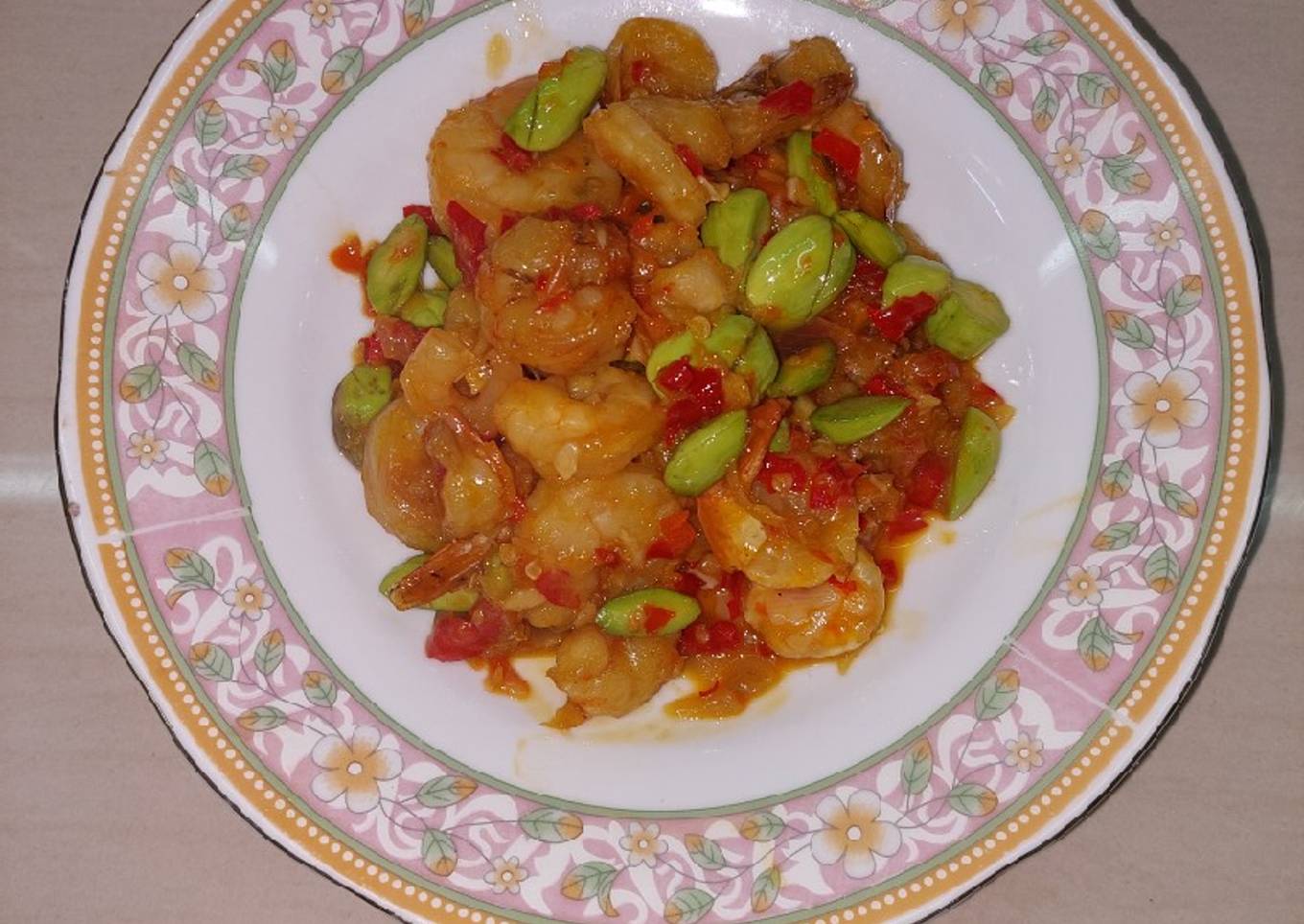 Sambal udang pete
