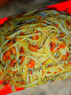 Spaghetti da sauce din wake ainihin hoton girkin