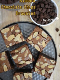 Foto resep Almond Chocolate Chips Brownies