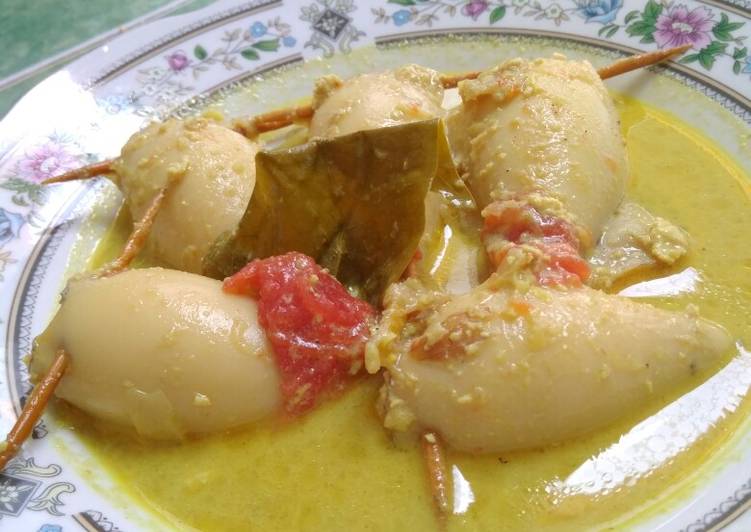 🐙 Cumi Kuah Santan Isi Tahu Telur 🐙