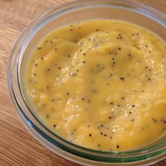 A picture of Lemon Curd with Poppy Seeds.
