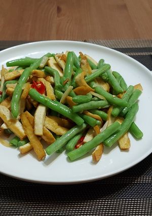四季豆炒豆干 的食譜成品照片