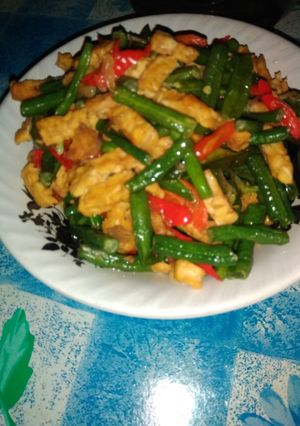 Foto resep Tumis kacang panjang tempe