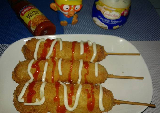 Ternyata begini loh! Resep membuat Hot- do - G. Hotdog korea yang spesial