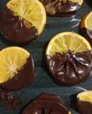 Naranja cubierta de Chocolate