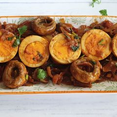 A picture of Mushroom and Egg roast.