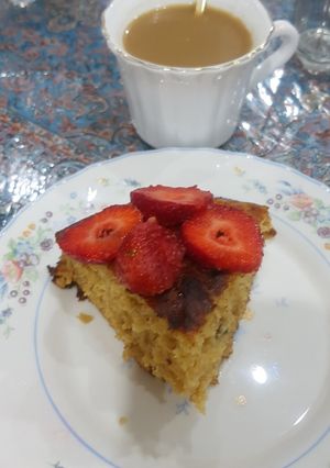 عکسی از دستور کیک موزی + ارده