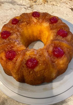 A picture of Pineapple Upside Down Bundt Cake.