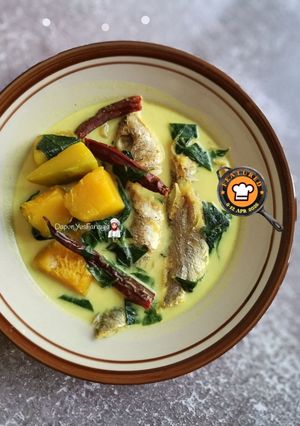 Gambar Masak Lemak Labu Kuning, Ikan Gelama Asin & Pucuk Manis