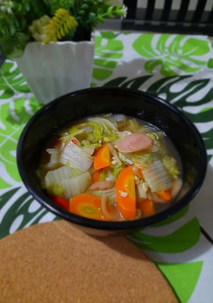 Foto resep Tumis Sawi Putih + (Sosis Telur)