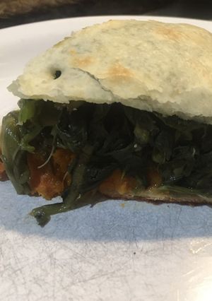 Una foto de Tarta de zapallito y acelga