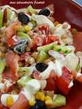 Salade composée au saumon fumé