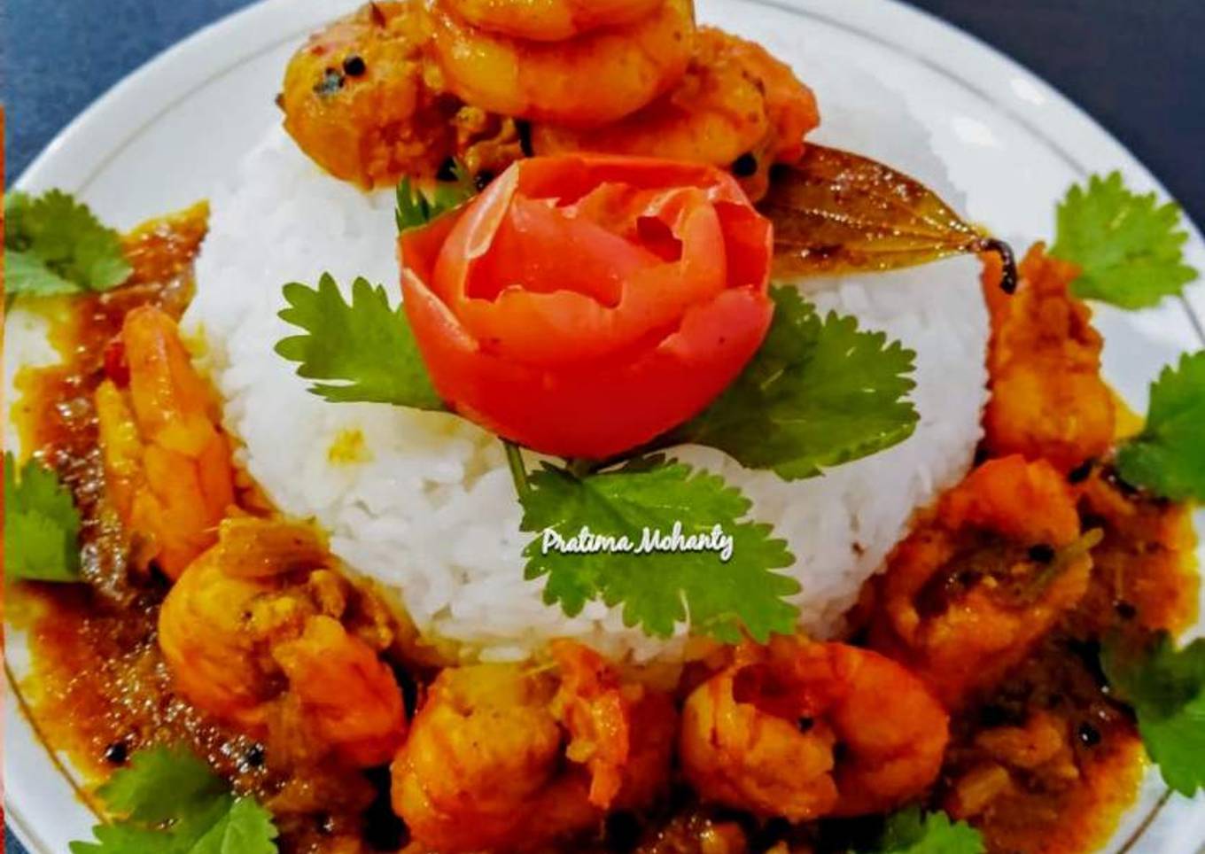 Shrimp masala with coconut milk