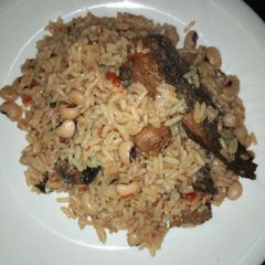 A picture of Jallop rice an beans.
