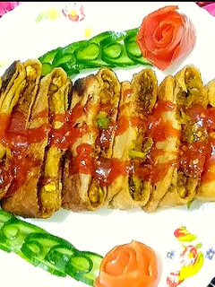 A picture of Arbic chicken vegetables paratha 😋😋😋😋😋😋.
