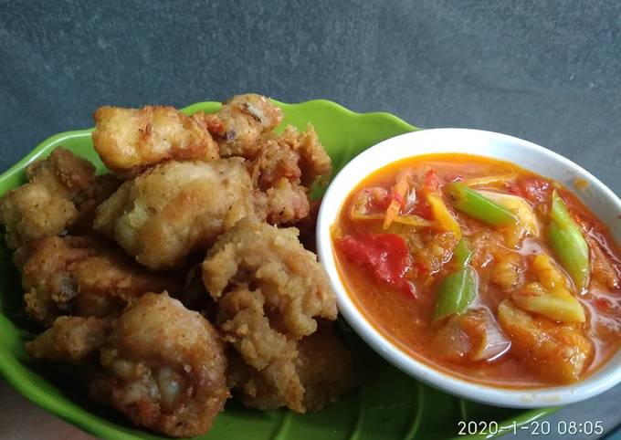 Resep Ayam Tepung Saus Asam Manis Oleh Amalia Ratna Sari Cookpad