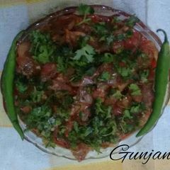 A picture of Baingan bharta / Brinjal Bharta.