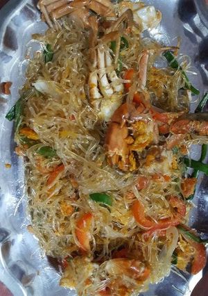 Hình của món Miến xào cua.
